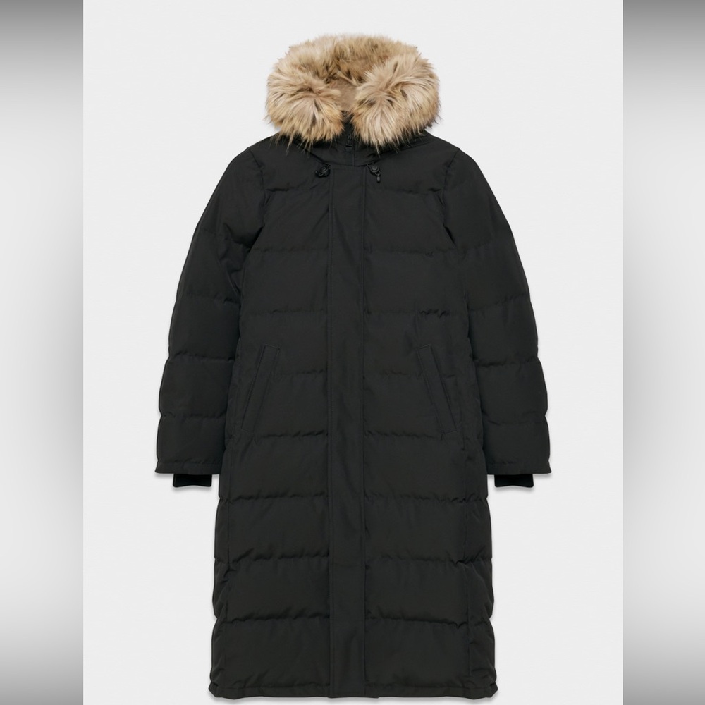 Aritzia TNA The Powder Parka Long size M in black